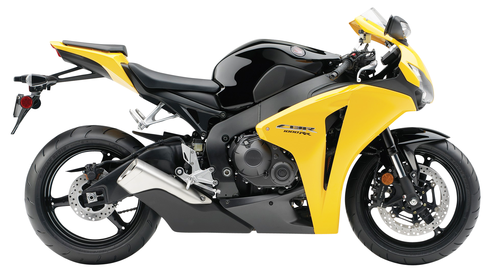 Honda C B R1000 R R Yellowand Black Sportbike PNG with transparent background