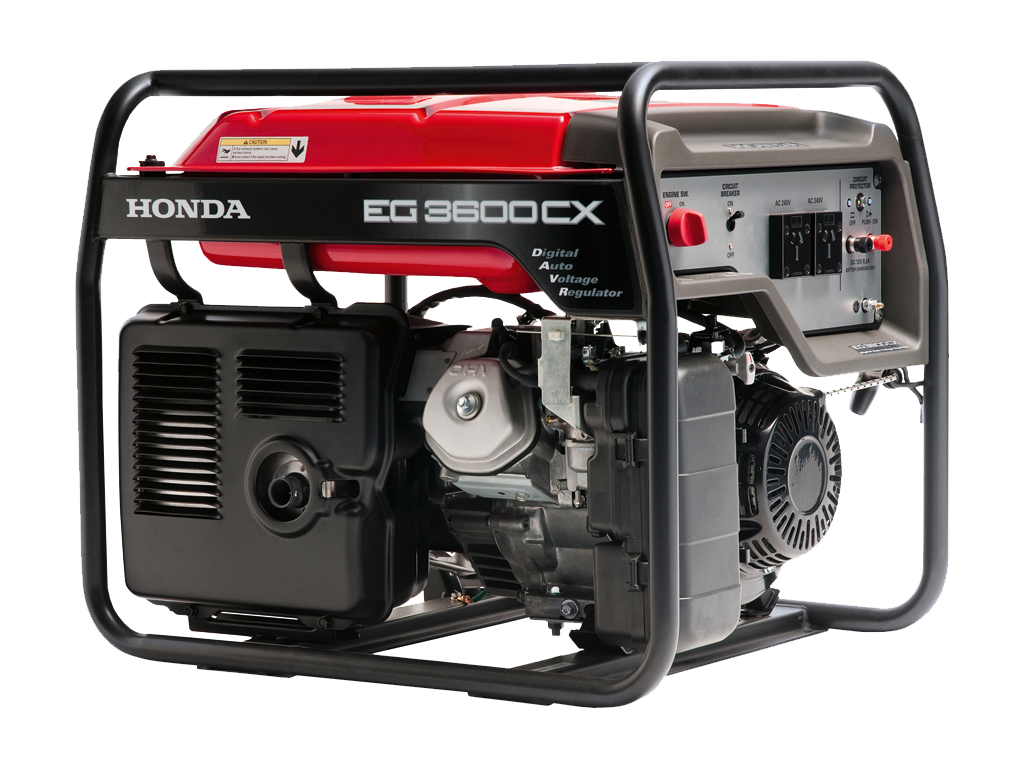 Honda E G3800 C X Portable Generator PNG image with a transparent background, free high-resolution download