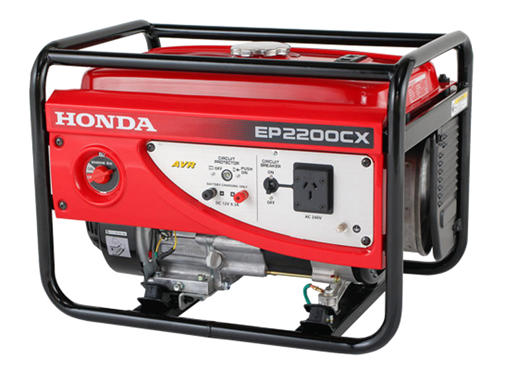 Honda E P2200 C X Portable Generator PNG image with a transparent background, free high-resolution download