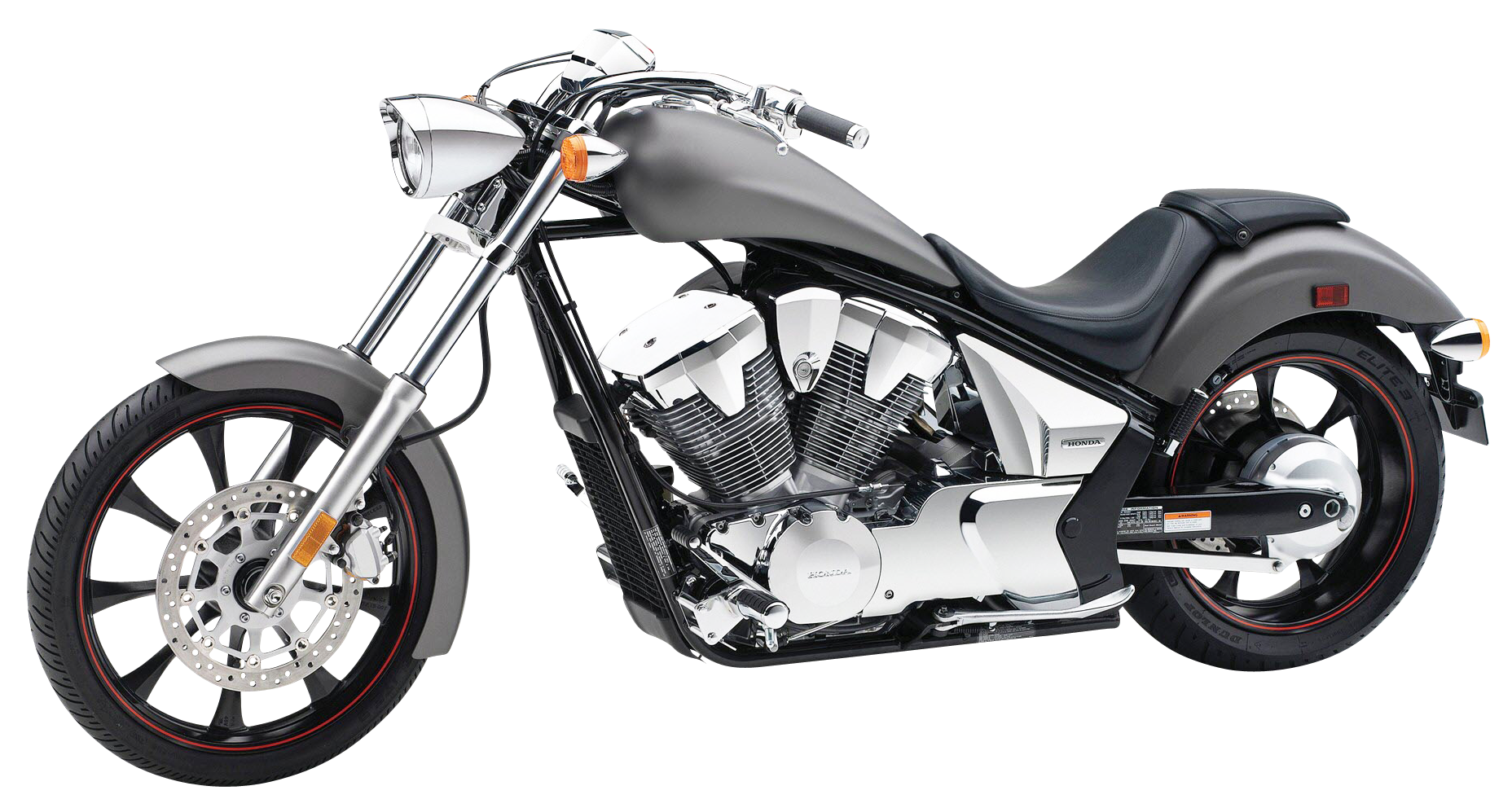 Honda Motorcycle Profile View PNG with transparent background