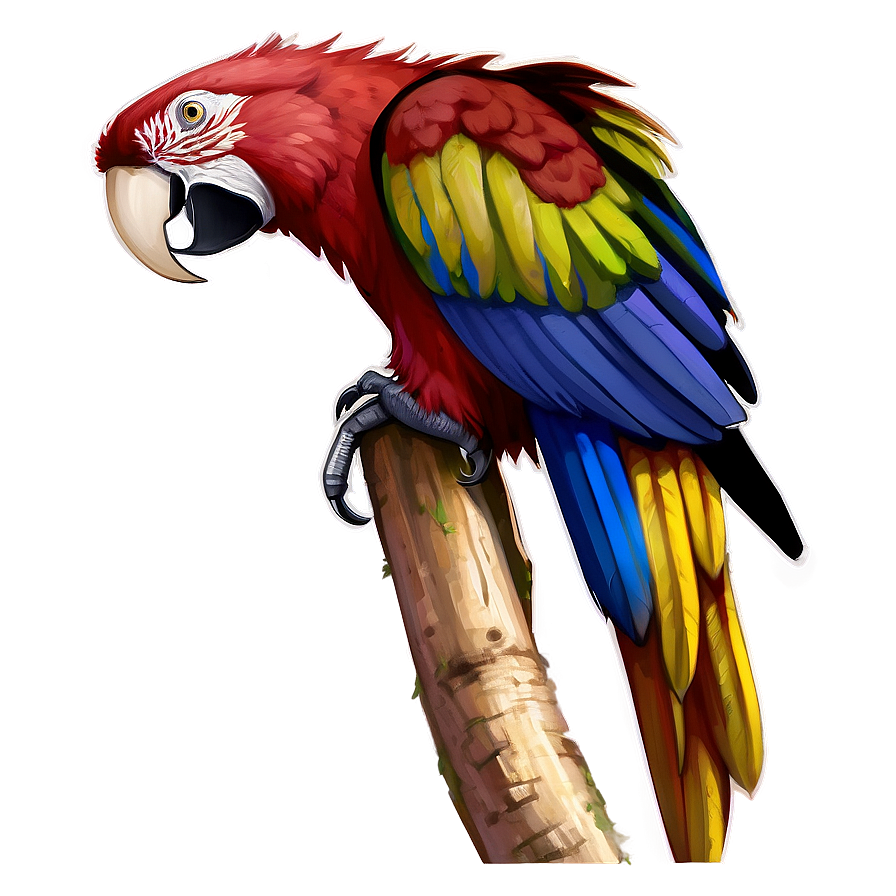 Honduran Red Macaw PNG 06202024 PNG image with a transparent background, free high-resolution download