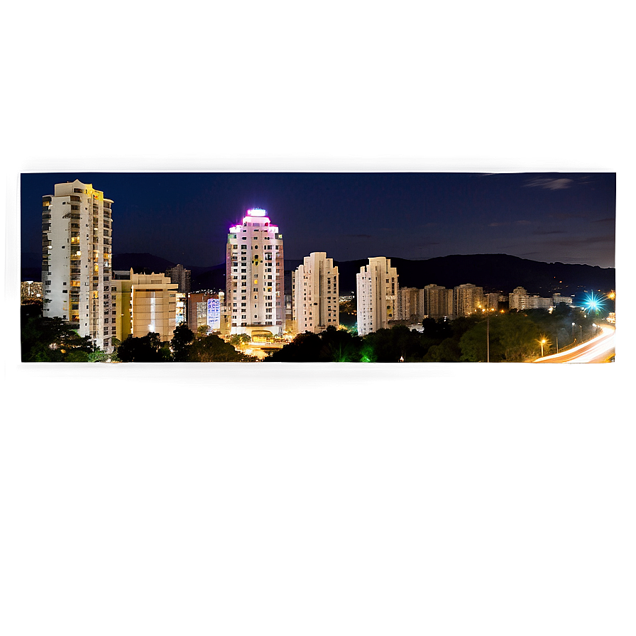 Honduras Cityscape At Night Png Ecs65