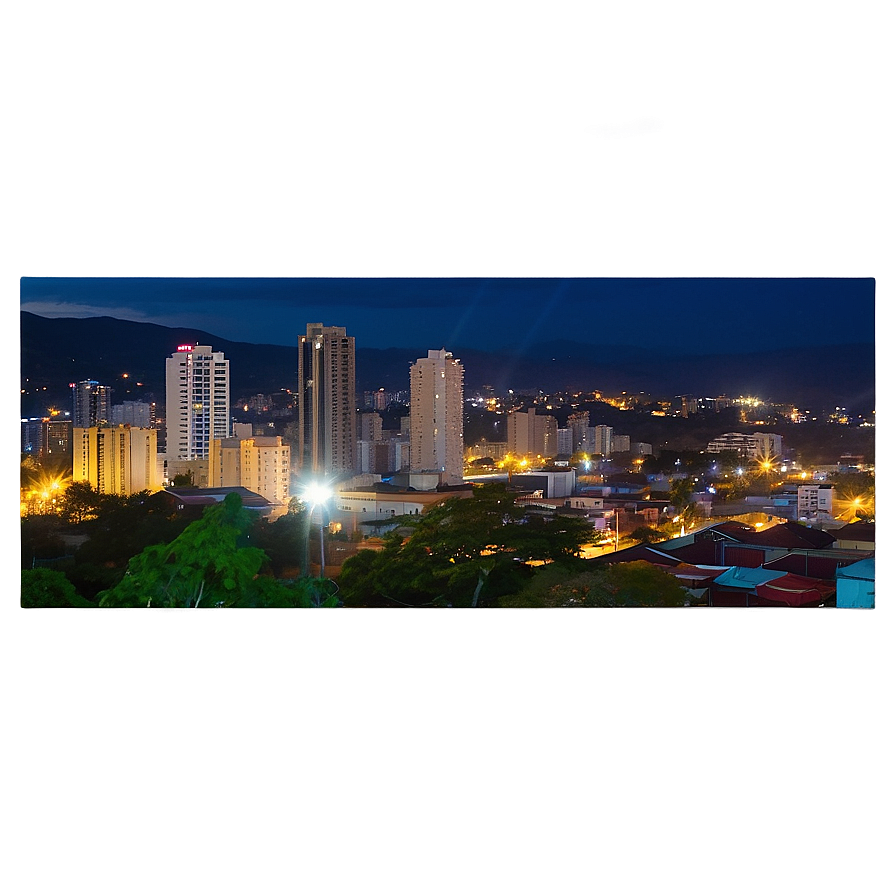 Honduras Cityscape At Night Png Vuc