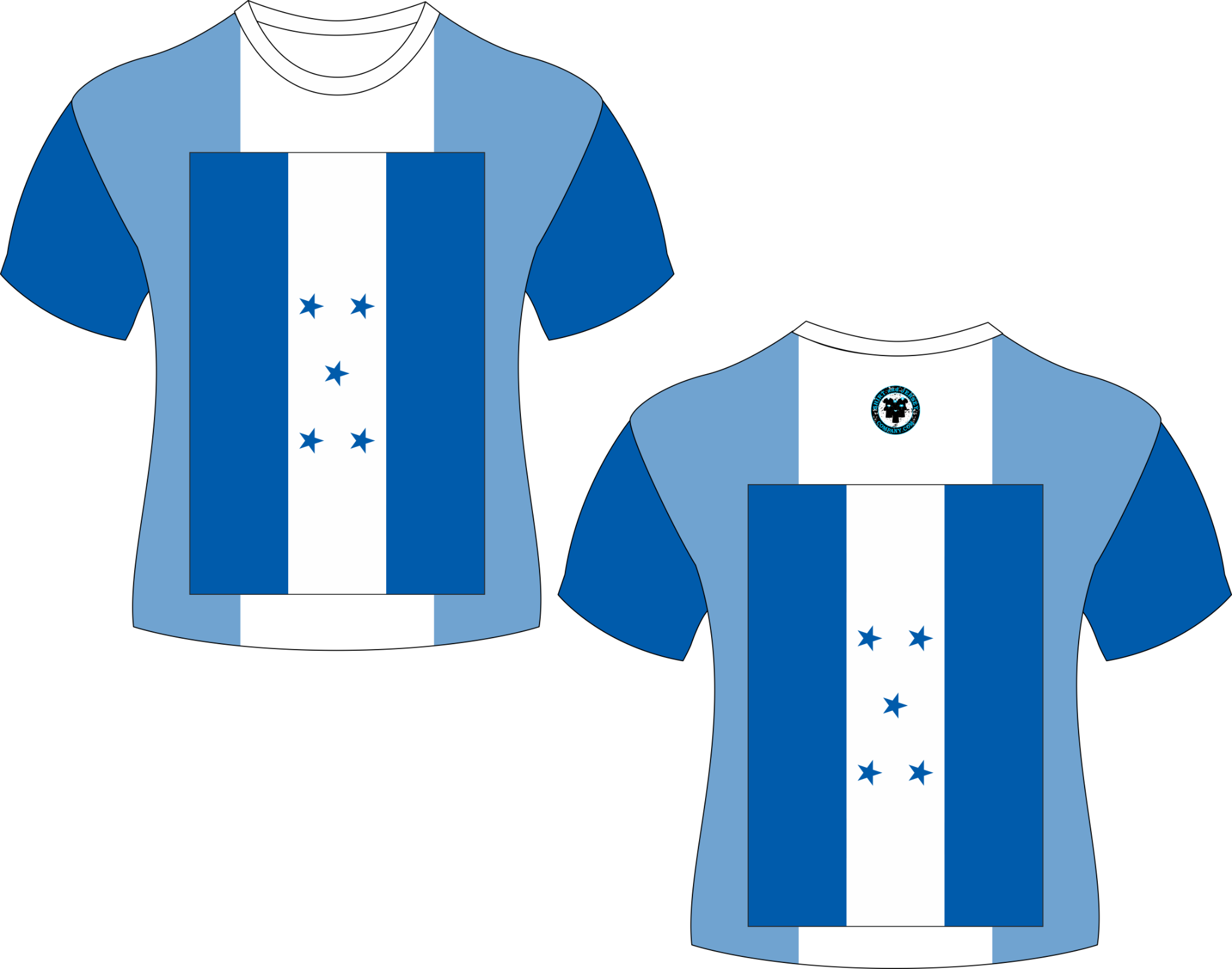 Honduras Country Flag Shirt - Illustration, HD Png Download PNG image with a transparent background, free high-resolution download