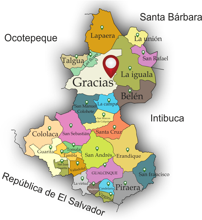 Mapa De Gracias Lempira Honduras, HD Png Download PNG image with a transparent background, free high-resolution download