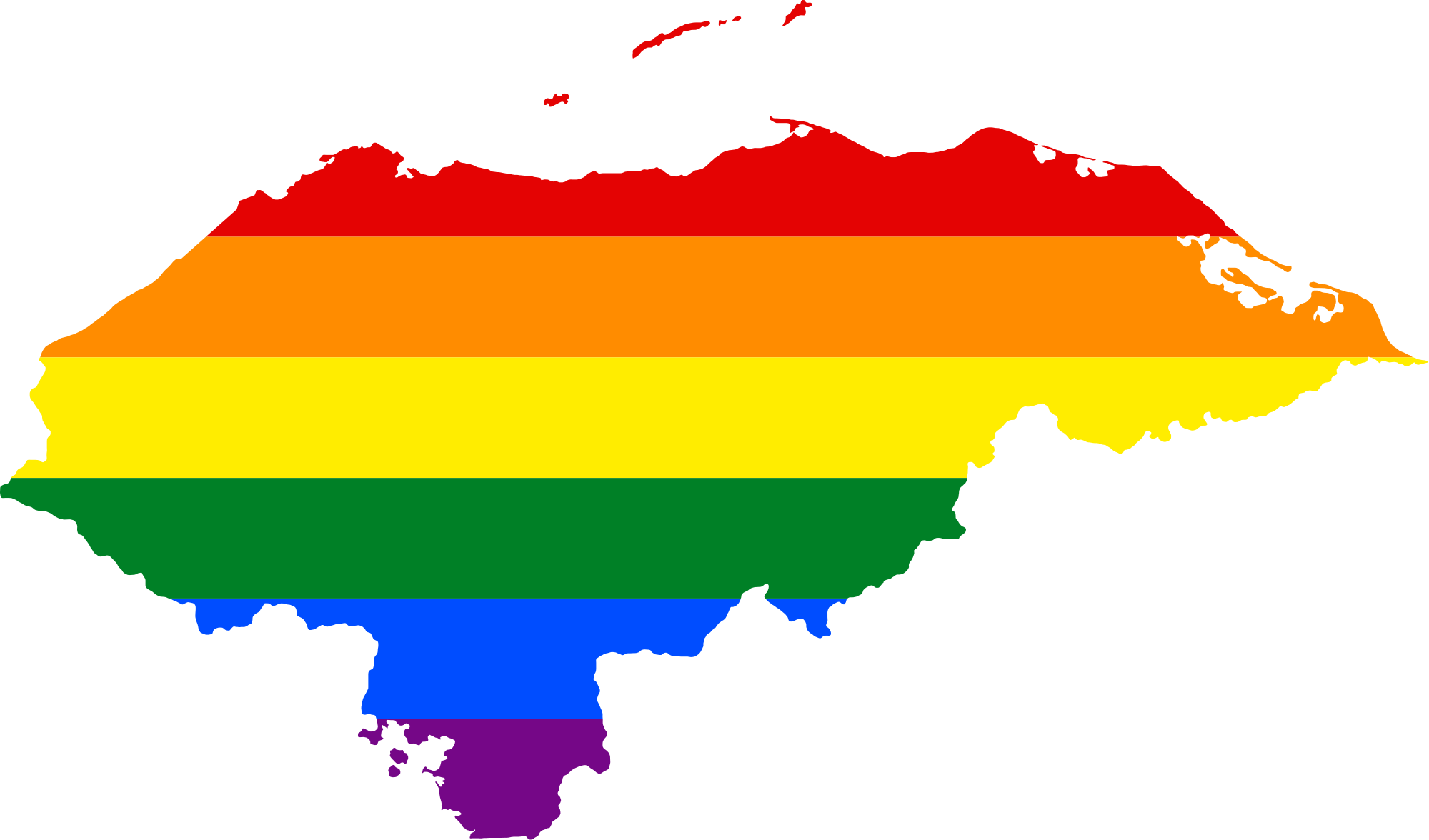 Honduras Map Outline Flag , Png Download - Honduras Flag On Country, Transparent Png PNG image with a transparent background, free high-resolution download