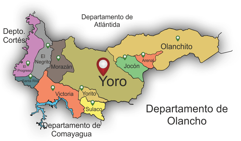 Mapa De Yoro Honduras, HD Png Download PNG image with a transparent background, free high-resolution download