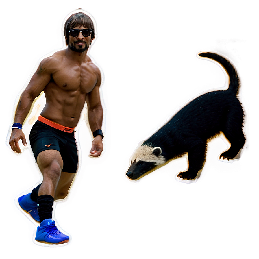 Honey Badger Action Pose Png Edt