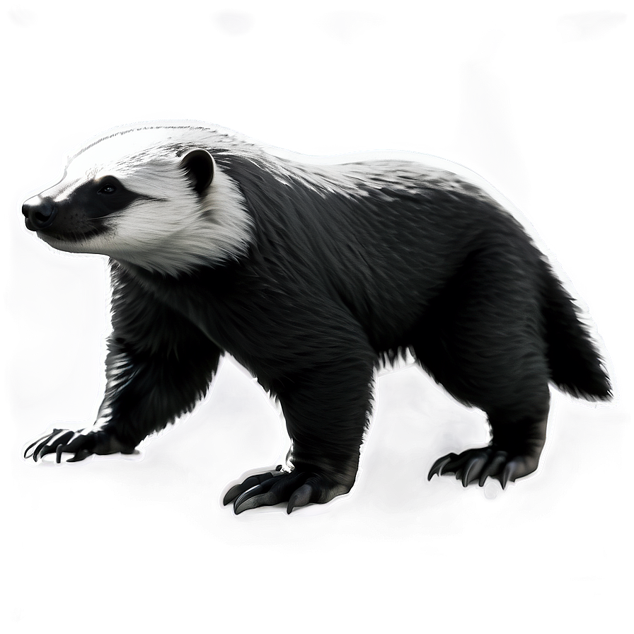 Honey Badger Black And White Png Rix