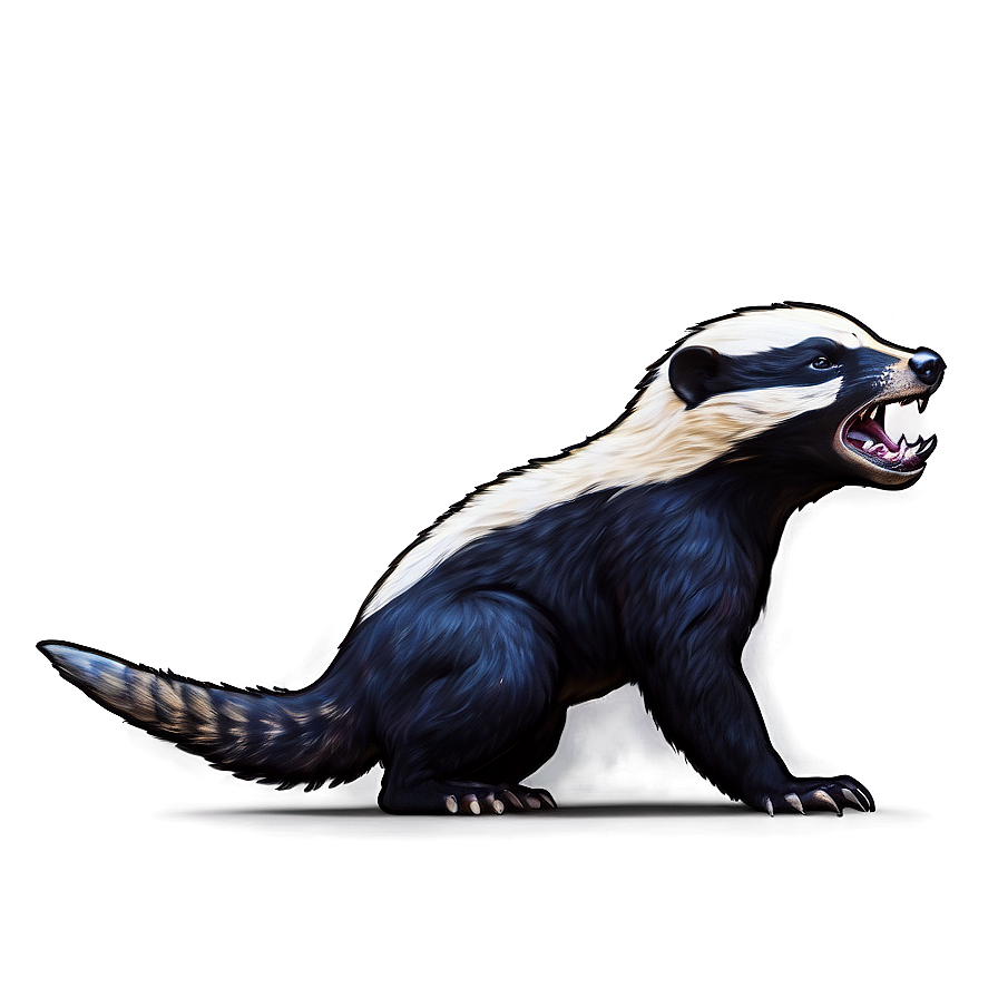 Honey Badger Fighting Stance Png 06252024