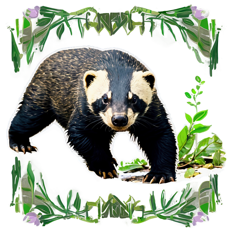 Honey Badger Forest Background Png Yqc51