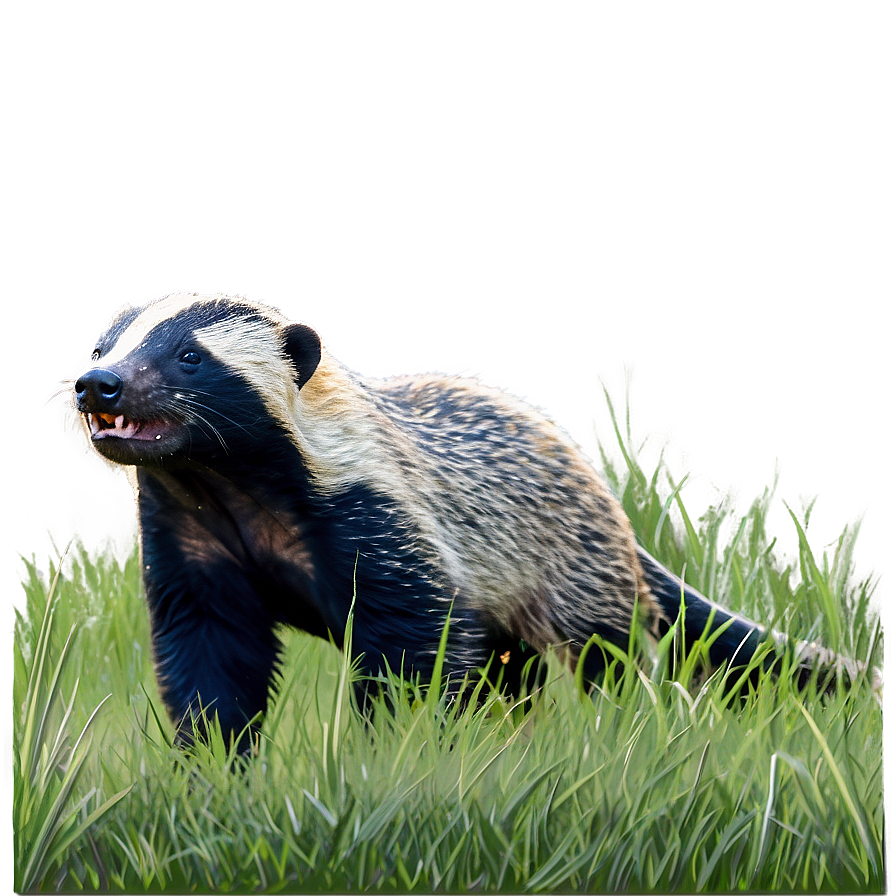 Honey Badger In The Grass Png 06252024