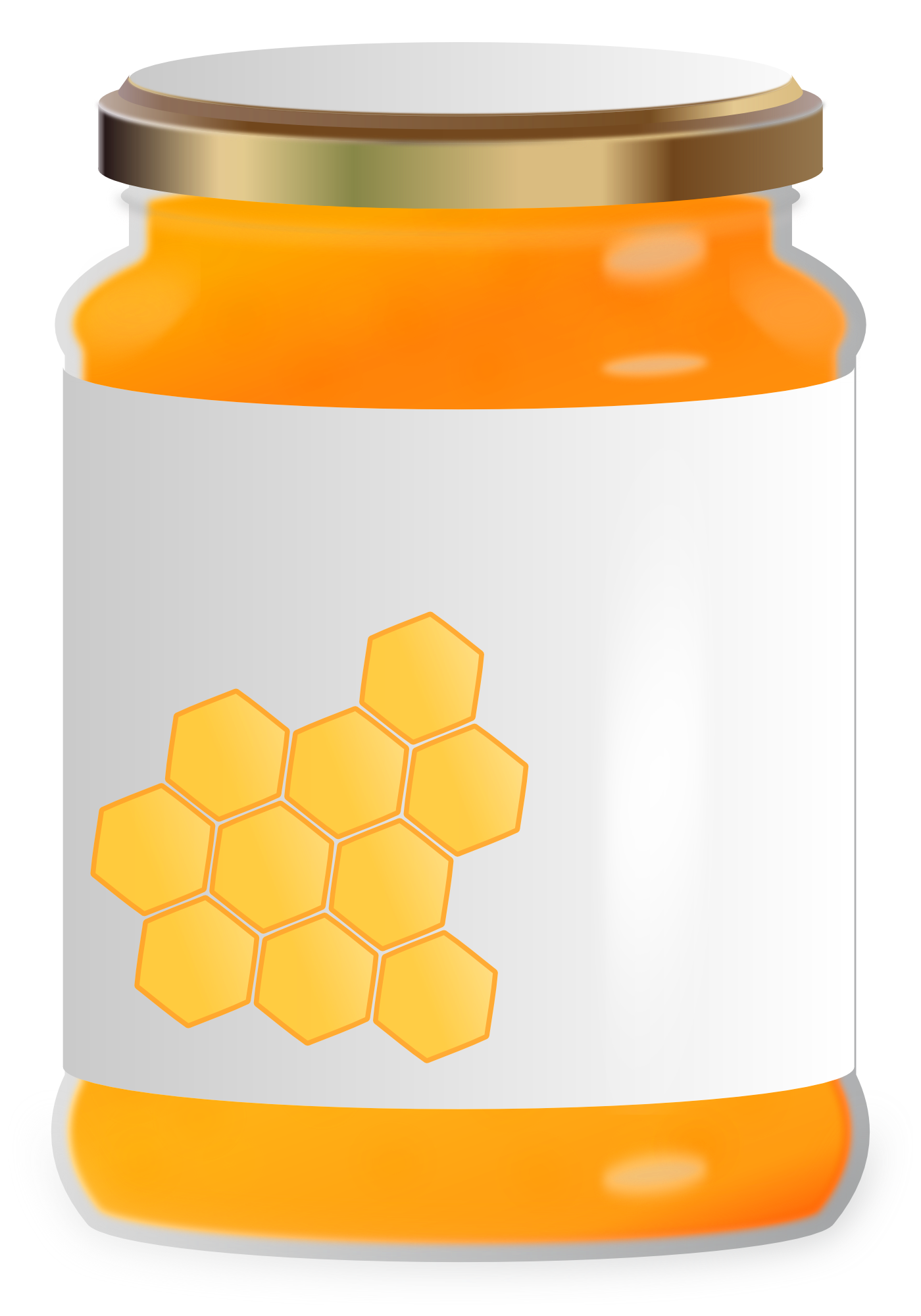 Honey Jar Vector Illustration PNG with transparent background