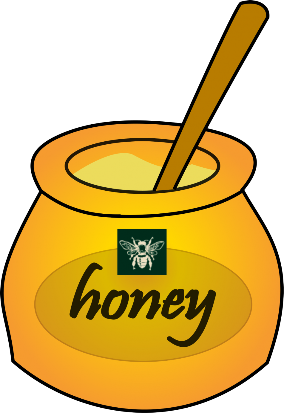 Honey Potand Dipper Clipart