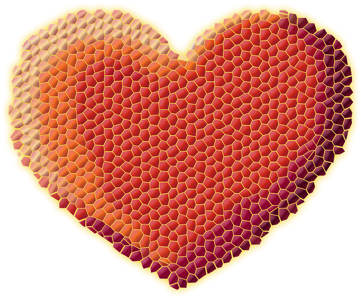 Honeycomb Heart Valentine Border