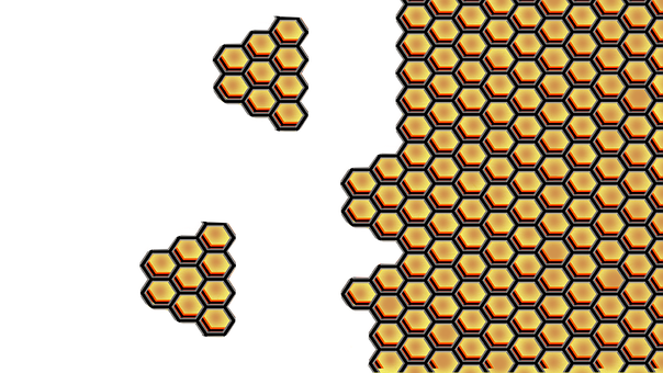 Honeycomb Pattern Digital Art PNG with transparent background