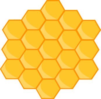 Honeycomb Pattern Graphic PNG with transparent background