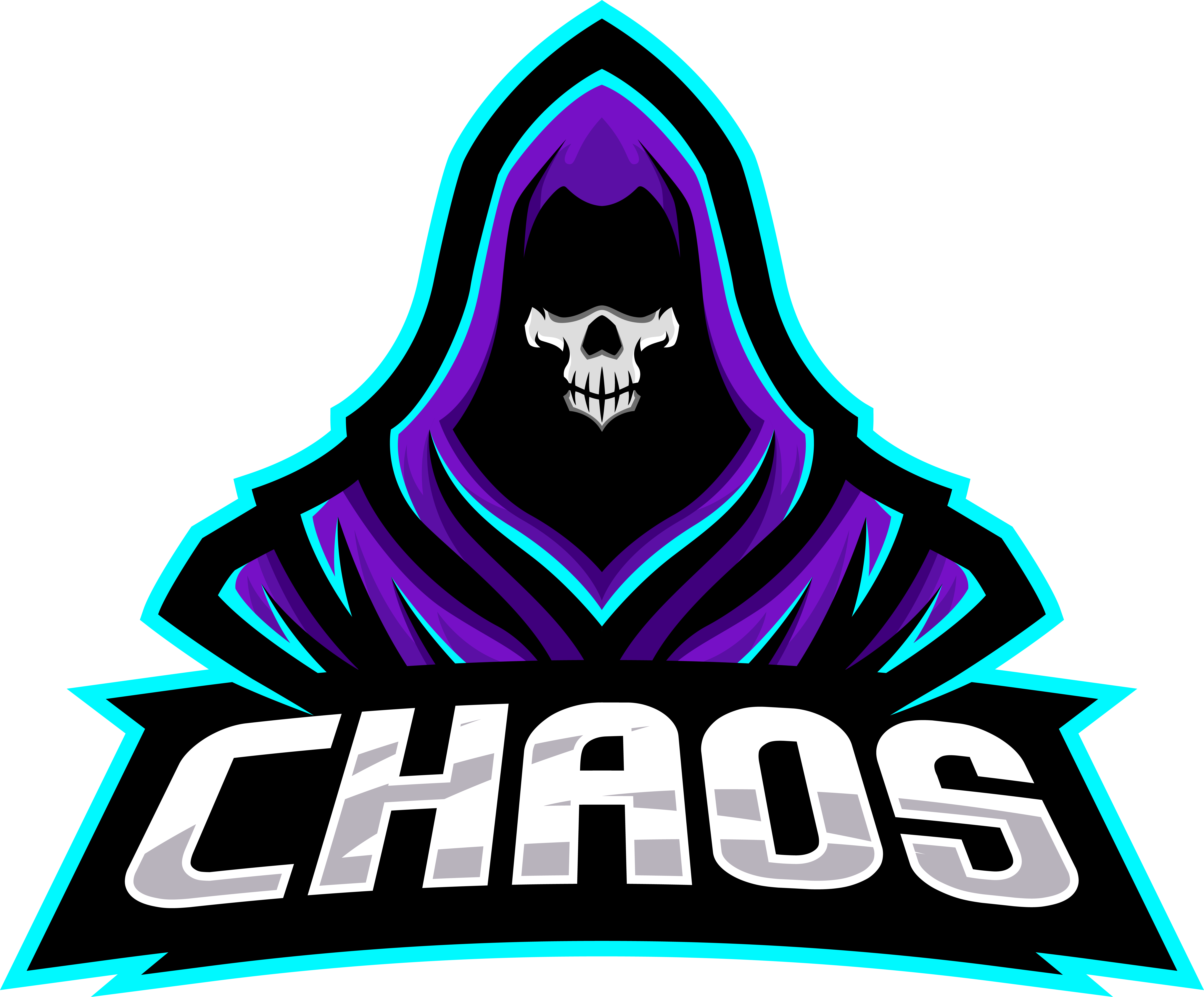 Hooded Skull Chaos Logo