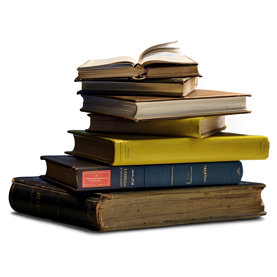 Horizontal Stacked Books Png Owc