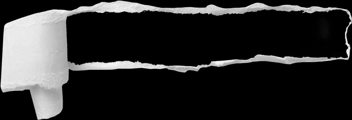 Horizontal Torn Paper Edge Black Background