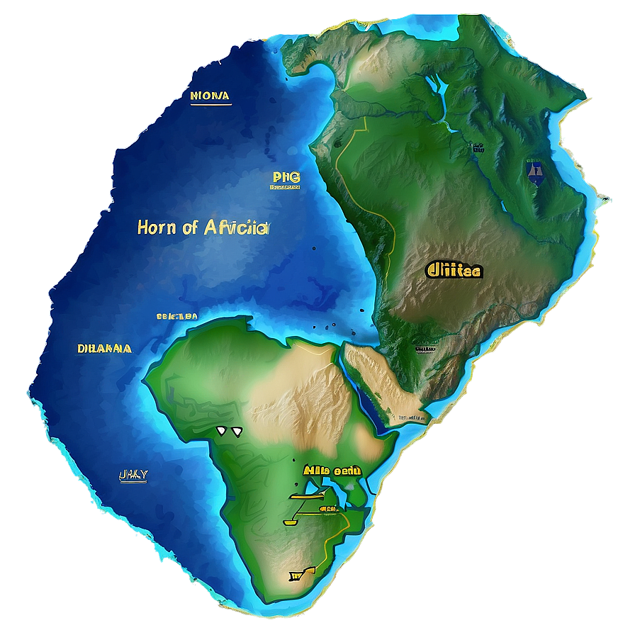 Horn Of Africa Map Png 06132024