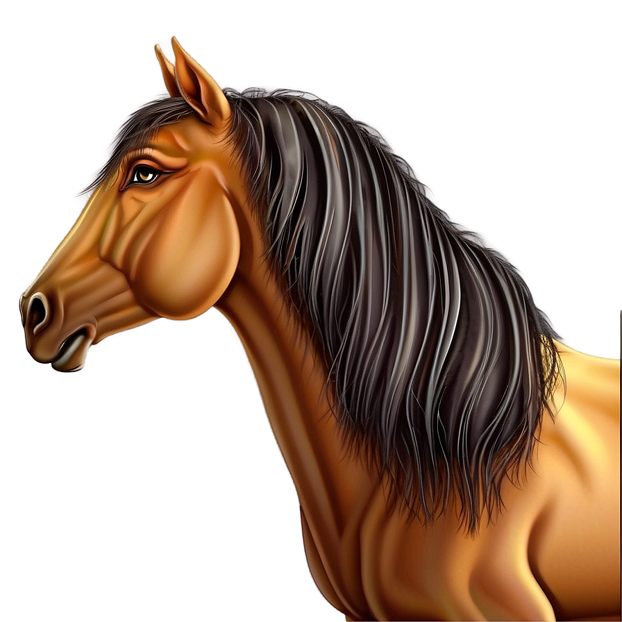 Horse Cartoon Art Png Myh61