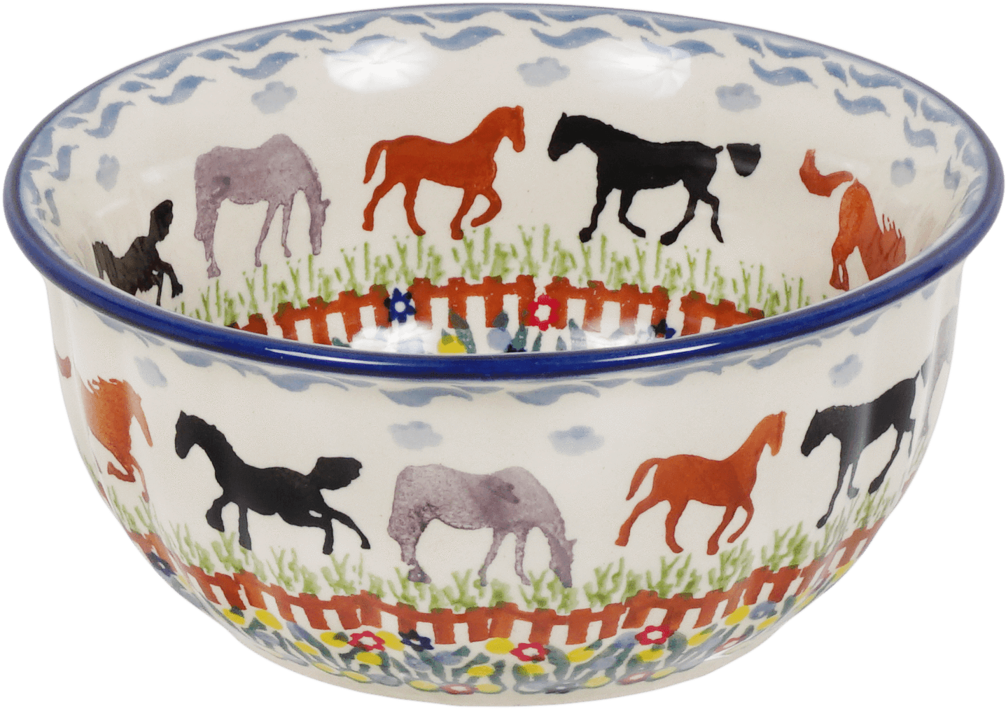 Horse Pattern Ceramic Bowl