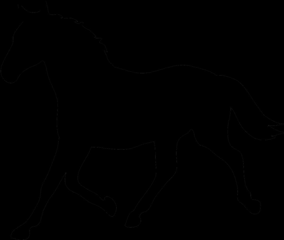Tennessee Walking Horse Silhouette Equestrian Horse - Easy Horse Silhouette, HD Png Download PNG with transparent background