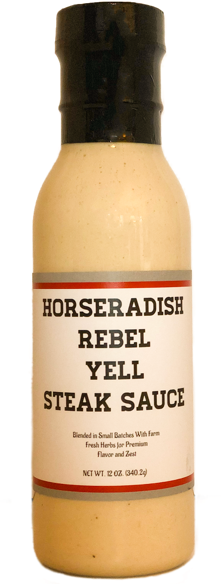 Horseradish Rebel Yell Steak Sauce Bottle PNG with transparent background