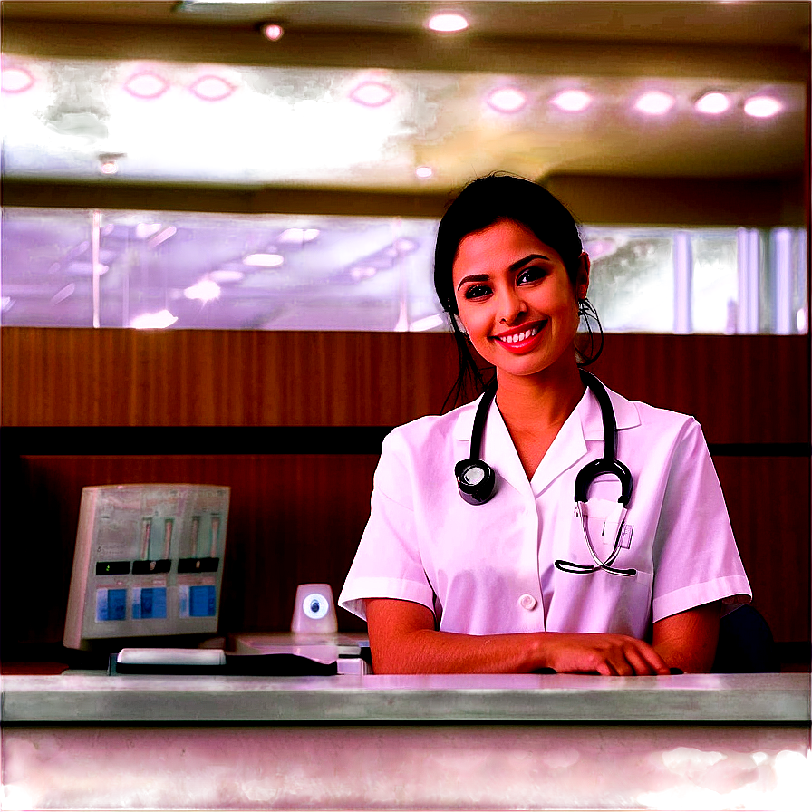 Hospital Receptionist Png 05242024