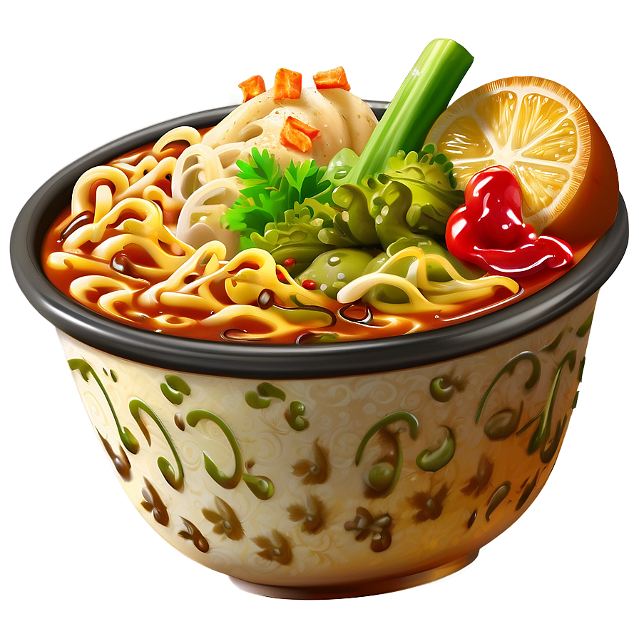 Hot And Spicy Ramen Bowl Png 06212024