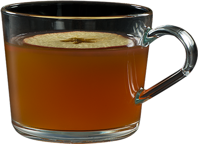 Hot Apple Ciderin Glass Mug PNG with transparent background