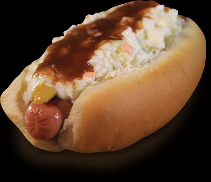 Hot Dog With Condiments Dark Background.jpg