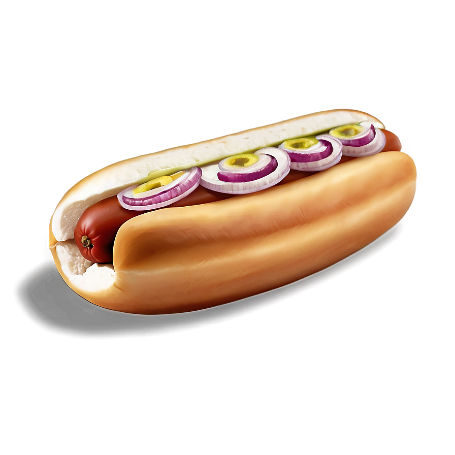 Hot Dog With Onions Png 05232024