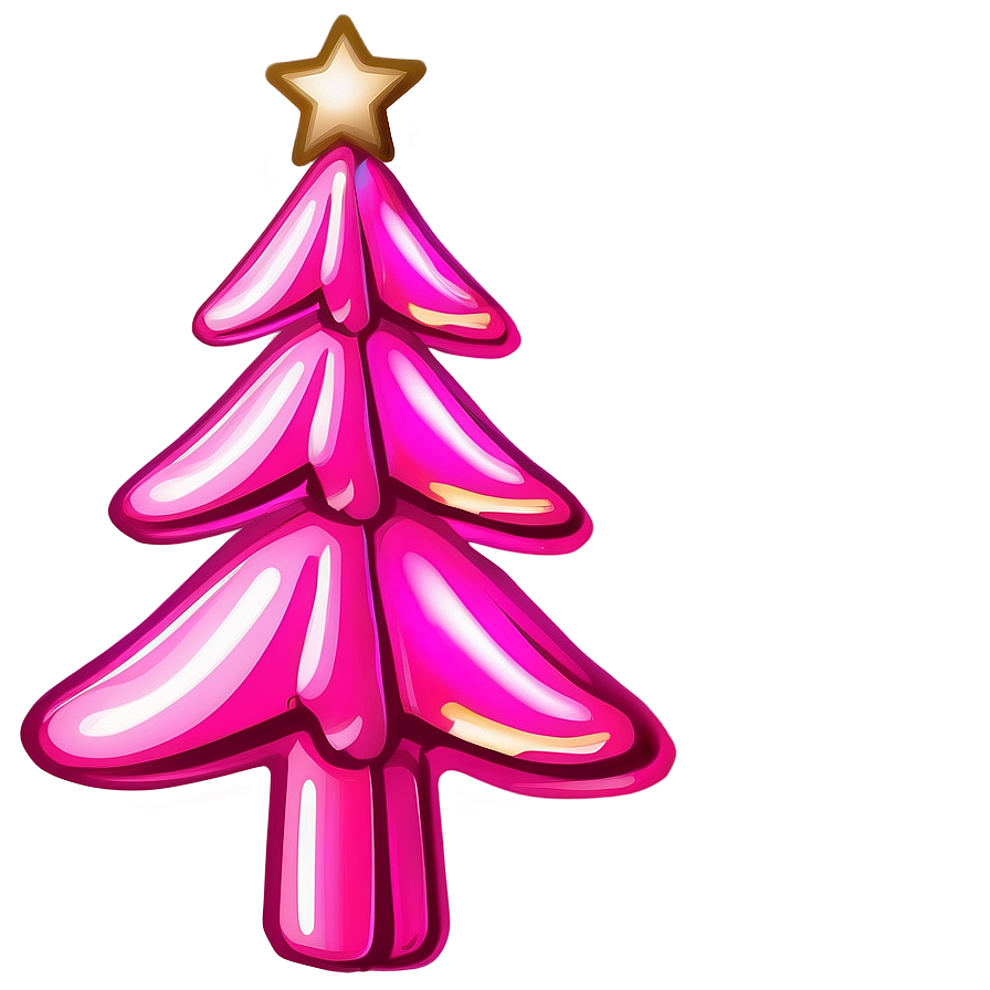 Hot Pink Christmas Tree Png 06122024