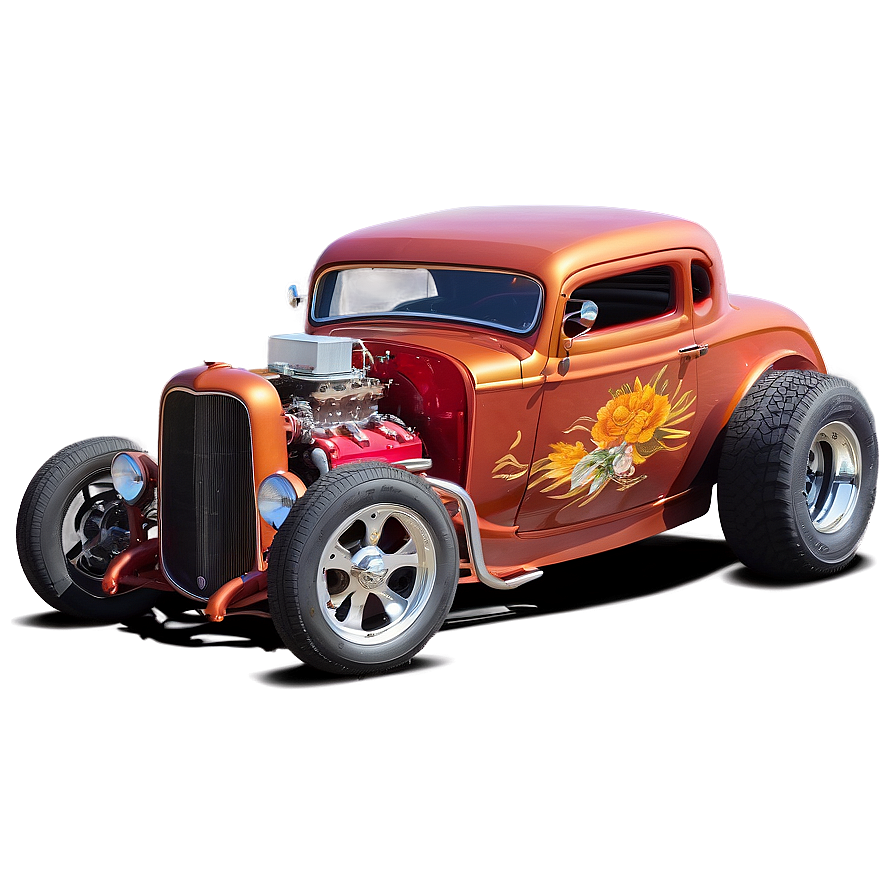 Hot Rod In Desert Scenery Png Xvw48