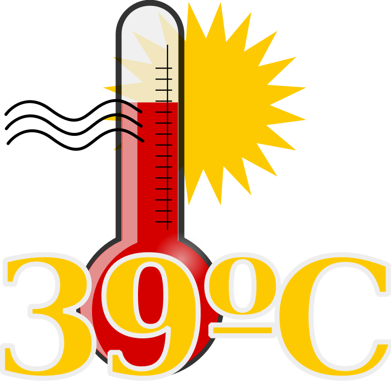 Hot Thermometer39 Degrees Celsius