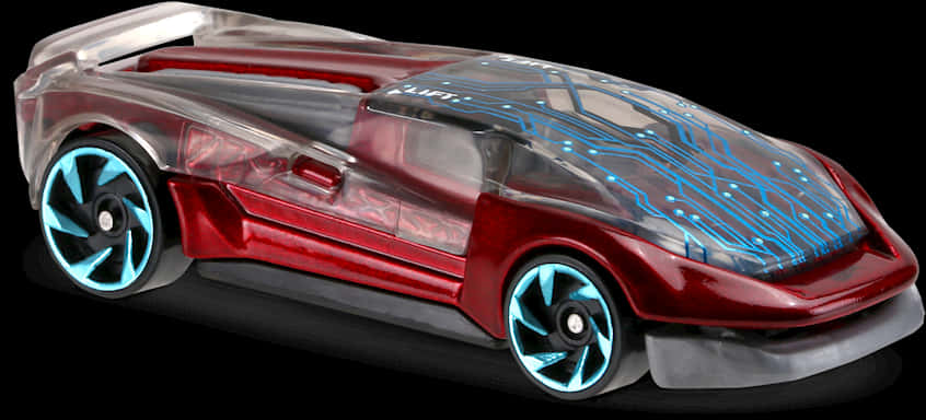 Hot Wheels Futuristic Redand Transparent Car