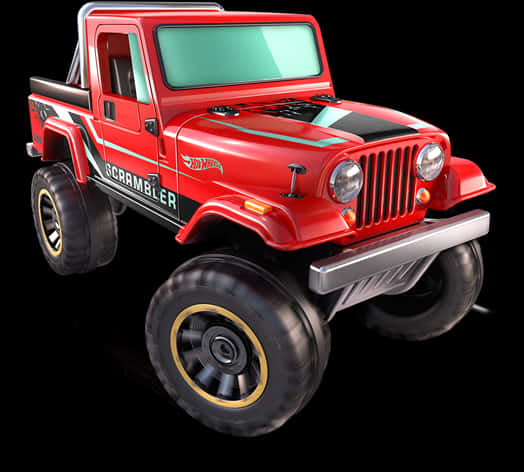 Hot Wheels Red Jeep Scrambler Toy