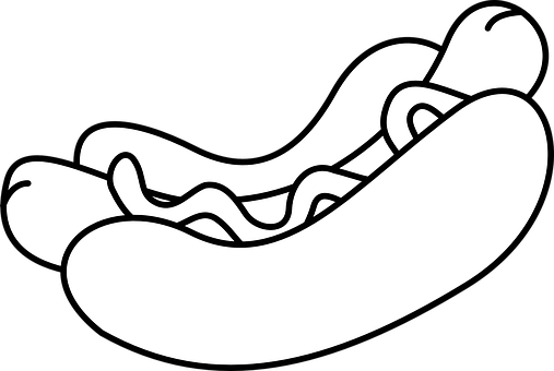 Hotdog Clipart Blackand White