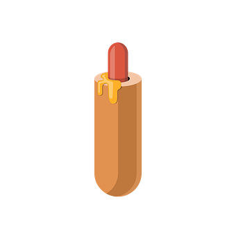 Hotdog Lipstick Illustration PNG with transparent background