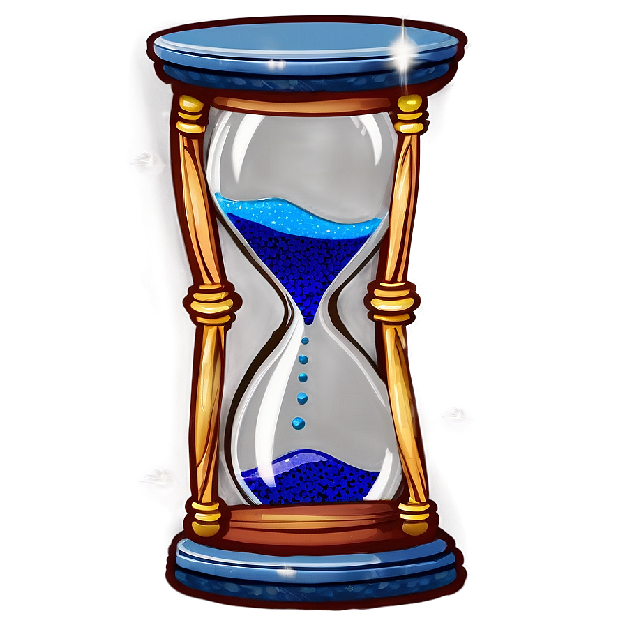 Hourglass With Glitter Sand Png Gne90