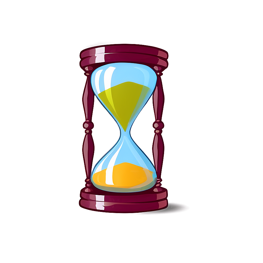 Hourglass With Reflective Surface Png 87