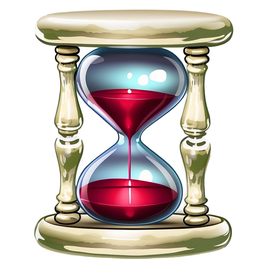 Hourglass With Reflective Surface Png Ias1