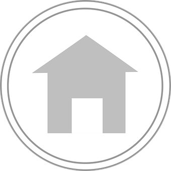 House Icon Circle Frame PNG with transparent background