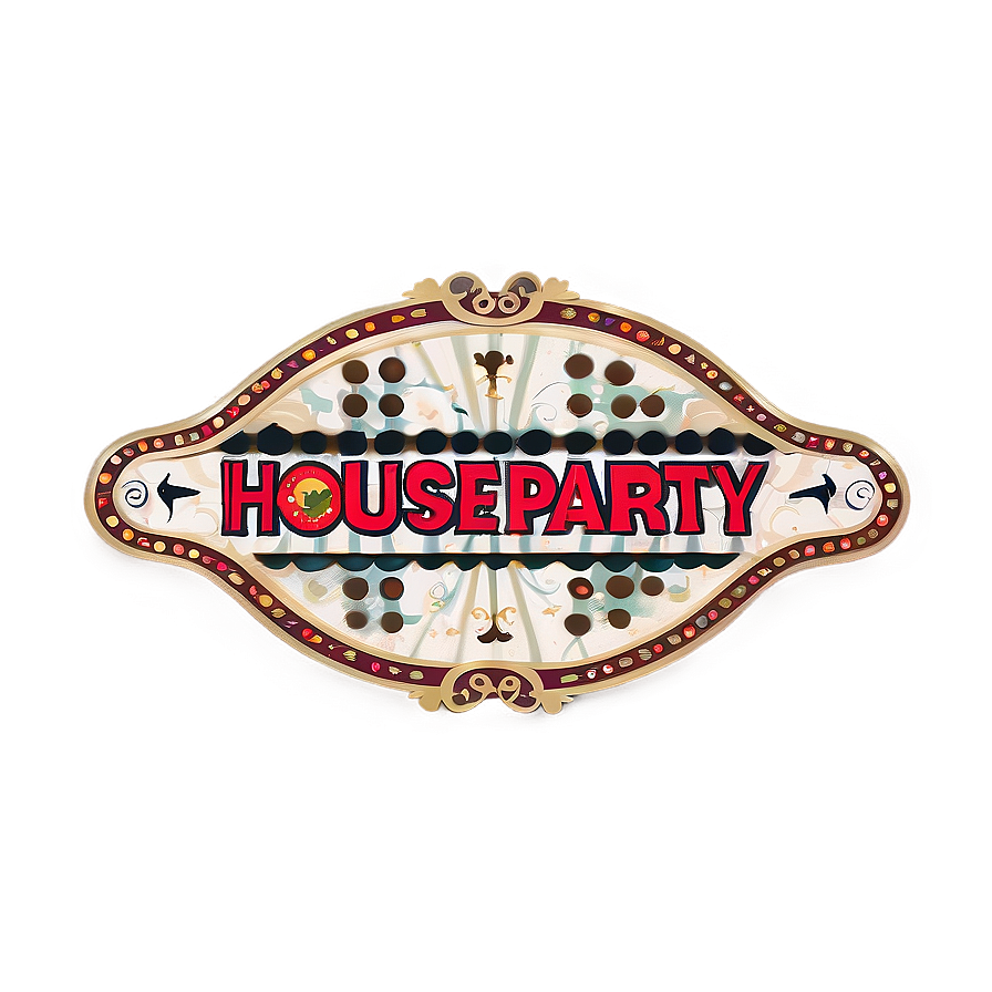 House Party Vintage Theme Png Ayn