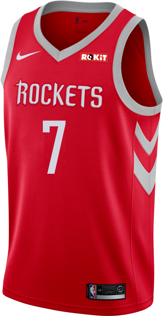 Men's Houston Rockets Nike Pj Tucker Icon Edition Swingman - Harden Jersey PNG with transparent background