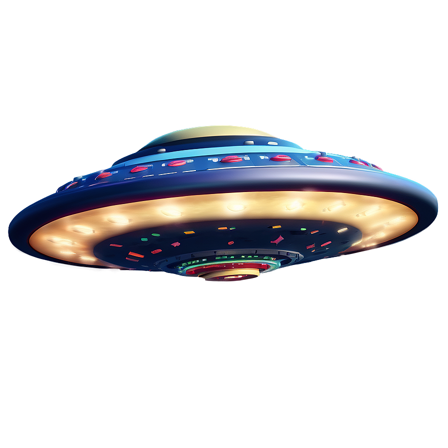 Hovering Flying Saucer Scene Png Msp54