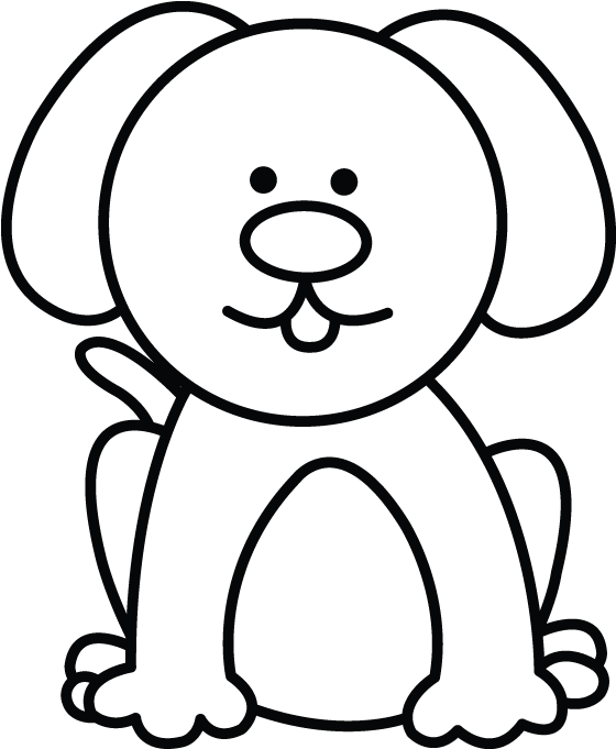 How To Draw A Dog Step - Simple Dog Drawings Easy, HD Png Download PNG with transparent background