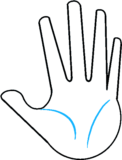How To Draw A Hand Really Easy Drawing Tutorial - Hand Drawing, HD Png Download PNG with transparent background